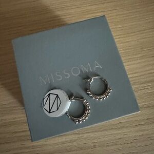 Missoma Sterling Silver Beaded Huggies